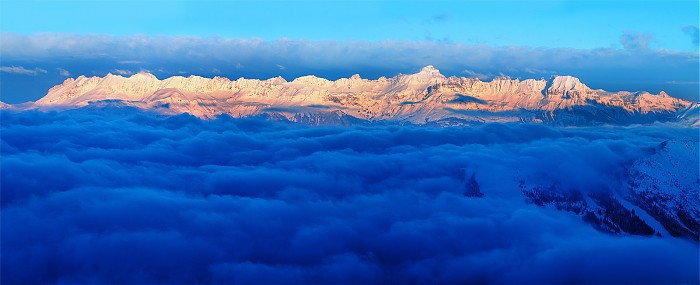 panorama w alpach