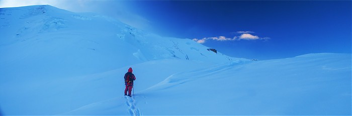 Mont Blanc: pomiedzy schroniskiem  Gouter a Dome du Gouter
